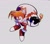 Size: 1171x1033 | Tagged: safe, artist:buppp09, miles "tails" prower, fox, 2025, bomb, classic tails, eyes closed, flying, grey background, holding something, male, outline, simple background, solo, spinning tails, tails adventure, tongue out, weapon