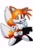 Size: 1000x1500 | Tagged: safe, artist:thesculpturema1, miles "tails" prower, fox, 2025, classic style, classic tails, finger under nose, hand on hip, male, shadow (lighting), simple background, solo, standing, white background