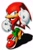 Size: 1000x1500 | Tagged: safe, artist:thesculpturema1, knuckles the echidna, 2025, classic knuckles, clenched fists, frown, looking at viewer, shadow (lighting), simple background, solo, standing, white background