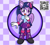 Size: 1580x1407 | Tagged: safe, artist:moesisterson, 2021, abstract background, alicorn, barely sonic related, checkered background, crossover, hand on chest, looking at viewer, mobianified, mouth open, my little pony, open smile, pony, qr code, smile, smiling at viewer, solo, standing, twilight sparkle, uekawa style