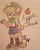 Size: 1646x2046 | Tagged: safe, artist:sketch-artz, 2015, apple, applejack, barely sonic related, character name, crossover, food, freckles, fruit, hand on hip, looking at viewer, mobianified, mouth open, my little pony, smile, solo, standing, traditional media