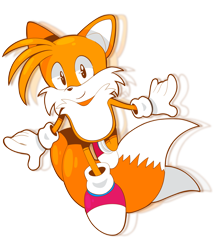 Size: 3400x4000 | Tagged: safe, artist:oneinadillion, miles "tails" prower, 2025, classic tails, cute, looking at viewer, mid-air, simple background, smile, solo, transparent background