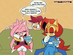 Size: 1680x1268 | Tagged: safe, artist:risziarts, amy rose, sally acorn, sonia acorn