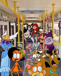 Size: 905x1132 | Tagged: safe, artist:lubamatusevich, knuckles the echidna, bee, dog, echidna, monkey, rabbit, 10 friends of rabbits, angry, animaniacs, baba kapa, baba kapa (luntik and his friends), baba kapa (luntik), bus, calm, camp lazlo, chowder, crossover, food, granny annie (luntik and his friends), granny annie (luntik), hanazuki, hanazuki: full of treasures, hare (10 friends of rabbits), hercules, hermes, ice cream, indoors, knuckles is not amused, lazlo, luntik, luntik and his friends, melting, moonzy, moonzy and his friends, scooby doo, shocked, smile, unamused, vehicle, wakko warner (animaniacs), wander (wander over yonder), wander over yonder