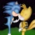 Size: 1500x1500 | Tagged: safe, artist:masmilar, miles "tails" prower, sonic the hedgehog, sonic the hedgehog 2 (2022), 2025, abstract background, age difference, backpack, duo, eyes closed, gay, grass, heart, kiss, nighttime, outdoors, shipping, sonic x tails, standing, star (sky)