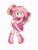 Size: 1536x2048 | Tagged: safe, artist:lukaaart_ss, amy rose, 2025, amy's halterneck dress, blushing, clothes, dress, grey background, hammer, holding something, looking at viewer, mouth open, piko piko hammer, simple background, solo