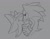 Size: 1066x842 | Tagged: dead source, safe, artist:neffiweffi, shadow the hedgehog, sonic the hedgehog, 2025, duo, eyes closed, gay, grey background, holding hands, kiss, lidded eyes, line art, looking at them, monochrome, shadow x sonic, shipping, simple background