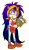 Size: 827x1425 | Tagged: safe, artist:dawnhedgehog555, queen aleena, 2018, apron, clenched teeth, clothes, flower, holding something, loafers, long hair, looking at viewer, shoes, simple background, smile, smiling at viewer, solo, standing, traditional media, transparent background
