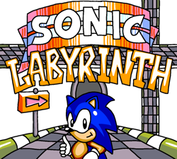 Size: 1000x900 | Tagged: safe, artist:jdfrg, sonic the hedgehog, 2023, classic sonic, looking at viewer, redraw, sign, simple background, smile, solo, sonic labyrinth, thumbs up, title screen, transparent background