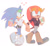 Size: 1280x1187 | Tagged: safe, artist:scuttletown, mighty the armadillo, sonic the hedgehog, armadillo, hedgehog, 2018, blushing, boots, clothes, cute, drink, duo, fully clothed, gay, gloves off, heart, holding hands, holding something, looking at each other, male, pants, shipping, shirt, shorts, simple background, smile, smoothie, sonighty, sunglasses, walking, white background