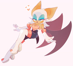 Size: 1280x1175 | Tagged: safe, artist:scuttletown, rouge the bat, 2018, blushing, female, heart, lidded eyes, looking at viewer, simple background, smile, solo, white background