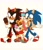 Size: 2508x2902 | Tagged: safe, artist:akarpii1, cream the rabbit, shadow the hedgehog, sonic the hedgehog, hedgehog, rabbit, clothes, cream's dress, dress, female, food, ice cream, male