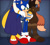 Size: 1952x1757 | Tagged: safe, artist:fredsters-world, amadeus prower, miles "tails" prower, rosemary prower, sonic the hedgehog, fox, hedgehog, 2025, abstract background, aged down, alternate version, au:all for you, baby, blushing, brothers, carrying them, clothes, cute, family, father and child, father and son, group, mother and child, mother and son, siblings, signature, smile, standing, story in description, wagging tail, younger