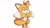 Size: 1248x702 | Tagged: safe, artist:seen023hey, miles "tails" prower, fox, 2025, cute, holding tail, lidded eyes, looking offscreen, male, mouth open, simple background, solo, standing, white background
