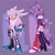 Size: 2028x2048 | Tagged: safe, artist:honestlynotgonnalie, blaze the cat, silver the hedgehog, cat, hedgehog, 2025, duo, female, looking at viewer, male, pose, purple background, simple background, smile, standing