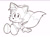Size: 1399x1048 | Tagged: safe, artist:papagabu, miles "tails" prower, fox, 2025, classic tails, line art, looking at viewer, male, monochrome, signature, simple background, sitting, smile, solo, white background