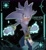 Size: 1898x2048 | Tagged: safe, artist:aze_mtz0, silver the hedgehog, 2025, abstract background, character name, frown, looking at viewer, solo, sparkles