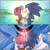 Size: 1758x1758 | Tagged: safe, artist:uniisabella, amy rose, metal overlord, metal sonic, sonic the hedgehog, amy x sonic, shipping, straight, super form