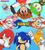 Size: 1024x1127 | Tagged: safe, artist:lily&jasper, amy rose, cheese (chao), chris thorndyke, cosmo the seedrian, cream the rabbit, knuckles the echidna, miles "tails" prower, sonic the hedgehog, chao, echidna, fox, hedgehog, human, rabbit, seedrian, best friends, cute, female, gradient background, group, happy, male, sonic x