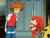 Size: 640x480 | Tagged: safe, chris thorndyke, knuckles the echidna, echidna, human, arms folded, clothes, duo, duo focus, robot, screencap
