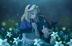 Size: 2924x1884 | Tagged: safe, artist:angiethecat, maria robotnik, shadow the hedgehog