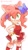 Size: 720x1280 | Tagged: safe, artist:slow_footed8, amy rose, alternate hairstyle, amy's halterneck dress, bow, clothes, dress, hair bow, japanese text, simple background, solo, standing, white background