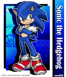 Size: 827x968 | Tagged: safe, artist:zeed_02, sonic the hedgehog