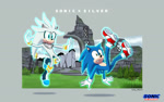 Size: 1280x800 | Tagged: safe, artist:jame5rheneaz, silver the hedgehog, sonic the hedgehog