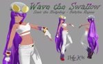 Size: 1130x707 | Tagged: safe, artist:petite-neko-kitsune, wave the swallow, human, humanized, mmd