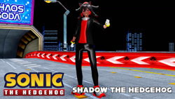 Size: 1192x670 | Tagged: safe, artist:nerey006, shadow the hedgehog, human, humanized, mmd