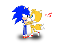 Size: 1055x758 | Tagged: safe, artist:svtpuffedup, miles "tails" prower, sonic the hedgehog