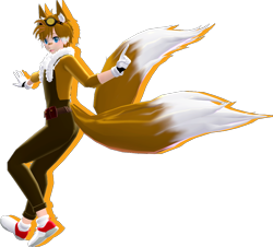 Size: 1184x1071 | Tagged: safe, artist:nerey006, miles "tails" prower, human, humanized, mmd