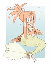 Size: 1638x2048 | Tagged: safe, artist:milkchaotea, tikal, mermaid