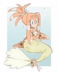 Size: 1638x2048 | Tagged: safe, artist:milkchaotea, tikal, female, mermaid, solo