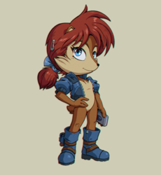 Size: 690x750 | Tagged: safe, artist:knotholeteam, sally acorn