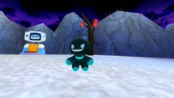 Size: 1366x768 | Tagged: safe, artist:undeadponysoldier, chao, sonic adventure 2, 3d, dark chao, dark chao garden, gameboy advance, garry's mod, solo, solohmod