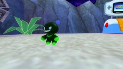 Size: 1366x768 | Tagged: safe, artist:undeadponysoldier, chao, sonic adventure 2, 3d, dark chao, dark chao garden, gameboy advance, garry's mod, gmod, solo