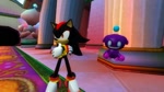 Size: 1366x768 | Tagged: safe, artist:undeadponysoldier, shadow the hedgehog, chao, hedgehog, sonic adventure 2, 3d, chao race, crossed arms, dark chao, garry's mod, gmod, male