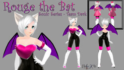 Size: 1190x671 | Tagged: safe, artist:petite-neko-kitsune, rouge the bat, human, humanized, mmd