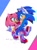 Size: 2724x3656 | Tagged: safe, artist:rose_9172, amy rose, sonic the hedgehog, hedgehog, amy x sonic, duo, female, male, movie style, shipping, straight