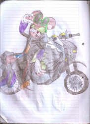 Size: 400x550 | Tagged: safe, artist:thunder-the-mouse, oc, oc:thunder dark the hedgemouse, traditional media