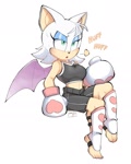 Size: 1176x1472 | Tagged: safe, artist:arantarisu_yamu, rouge the bat, bat, boxing gloves, female, solo