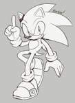 Size: 458x629 | Tagged: safe, artist:scourgefrontier, sonic the hedgehog, hedgehog, gloves, male, shoes