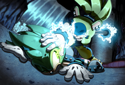 Size: 1203x818 | Tagged: safe, artist:scourgefrontier, scourge the hedgehog, surge the tenrec