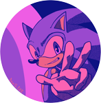 Size: 1554x1586 | Tagged: safe, artist:lunar-lotus, sonic the hedgehog, hedgehog, 2023, icon, looking at viewer, male, signature, simple background, smile, solo, transparent background, v sign