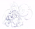 Size: 1502x1240 | Tagged: safe, artist:ocdkitsunami, artist:son1c, kit the fennec, miles "tails" prower, blushing, cute, duo, gay, holding hands, kit x tails, line art, monochrome, shipping, simple background, smile, spinning tails, transgender, white background