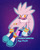Size: 950x1200 | Tagged: safe, artist:sonicpridecorner, silver the hedgehog, abstract background, flag, galaxy background, genderfluid, genderfluid pride, holding something, looking at viewer, one fang, outline, pride, pride flag, signature, smile, solo, solo genderfluid