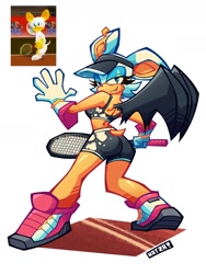 Size: 1350x1800 | Tagged: safe, artist:hatzapalzooza, rouge the bat, tennis