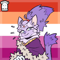 Size: 600x600 | Tagged: safe, artist:graves-yard, blaze the cat, cute, icon, lesbian, lesbian pride, pride, pride flag, pride flag background, smile, solo