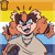 Size: 600x600 | Tagged: safe, artist:graves-yard, sticks the badger, ace, aro ace pride, aromantic, asexual, icon, looking at viewer, pride, pride flag, pride flag background, smile, solo